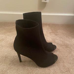 Steve Madden peep toe sock boots